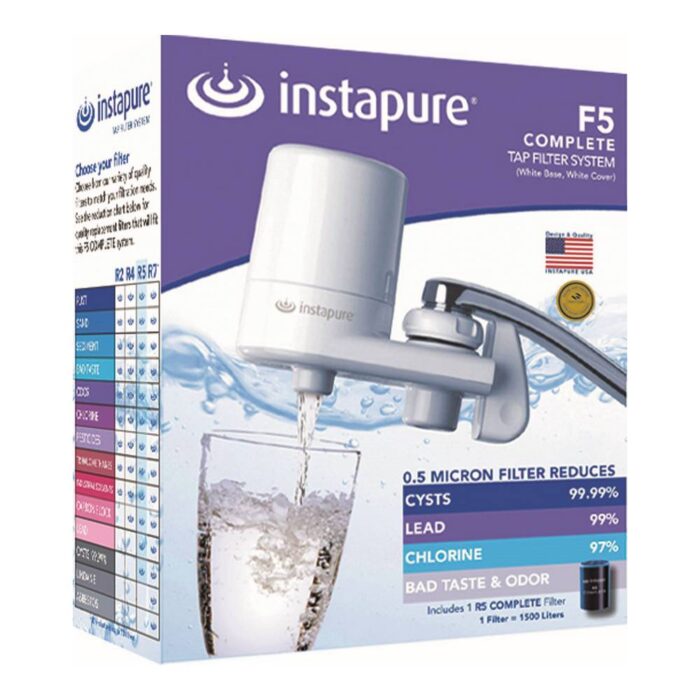 instapure faucet water filter F5 F6 white package