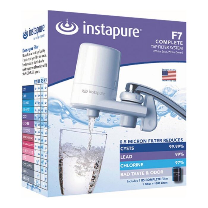 instapure faucet water filter F7 F6 white package